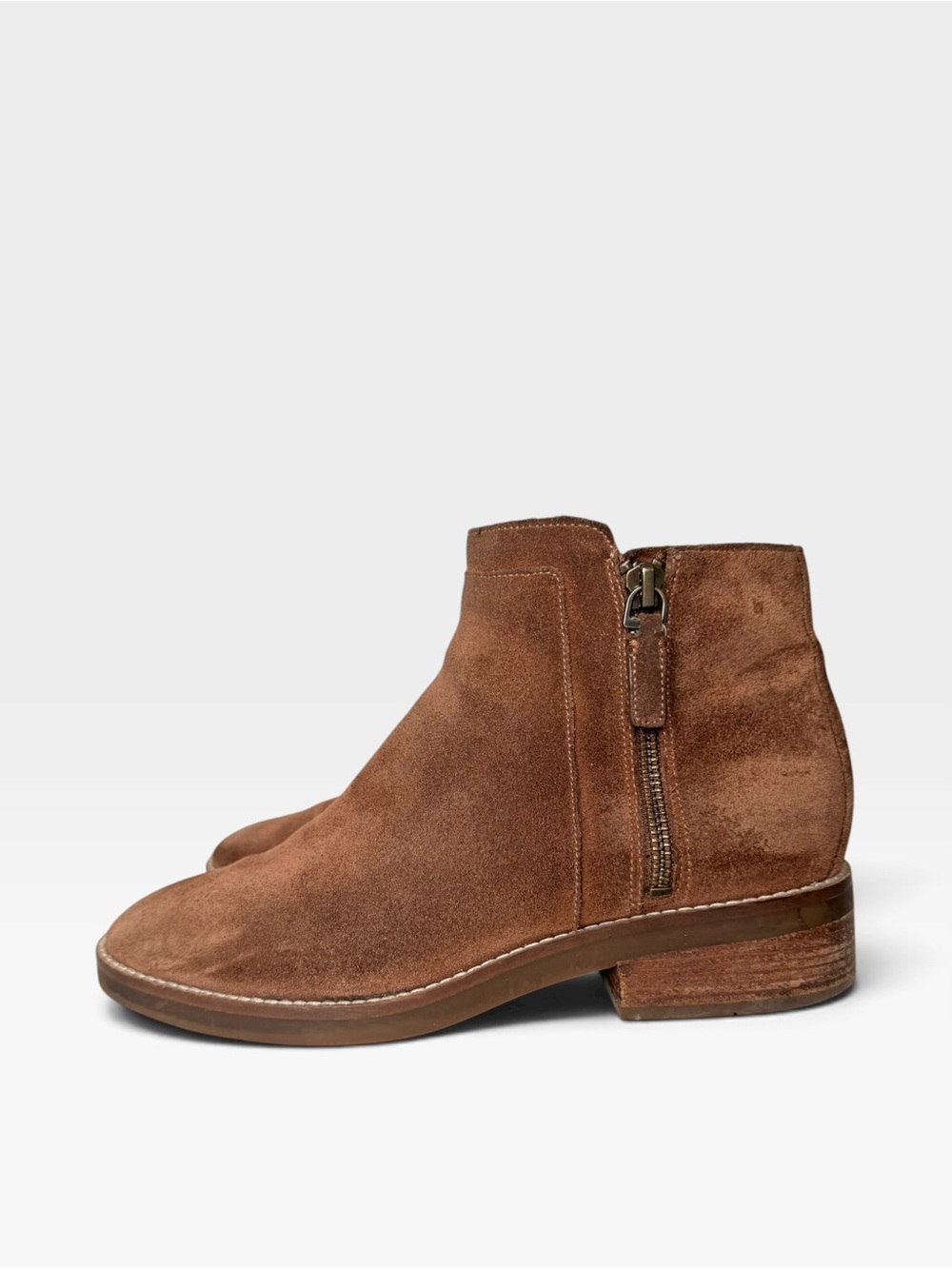 Cole Haan chestnut brown suede ankle boots